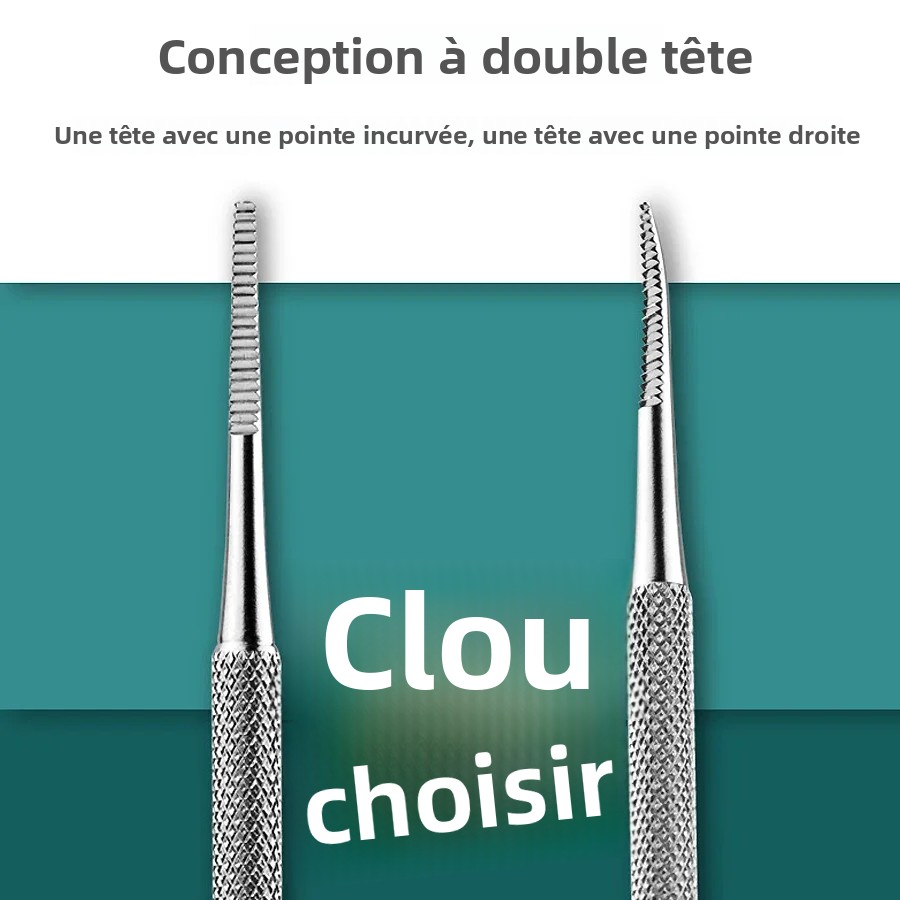 Ensemble d'outils de Correction des ongles incarnés, limes à ongles à Double extrémité en acier inoxydable, soins paronychia, outils de nettoyage des pieds 3 pièces