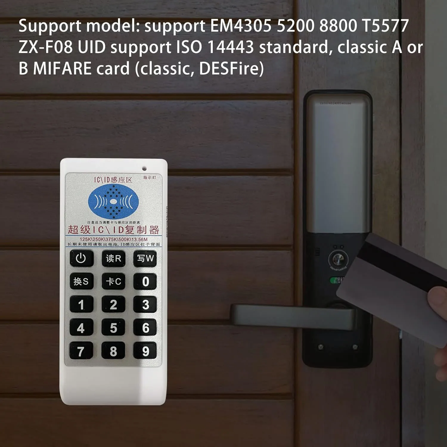 RFID 125 Khz 13.56 MHZ เครื่องถ่ายเอกสาร Duplicator Cloner แบบพกพา NFC IC Card Reader & Writer Access Control Card tag Duplicator