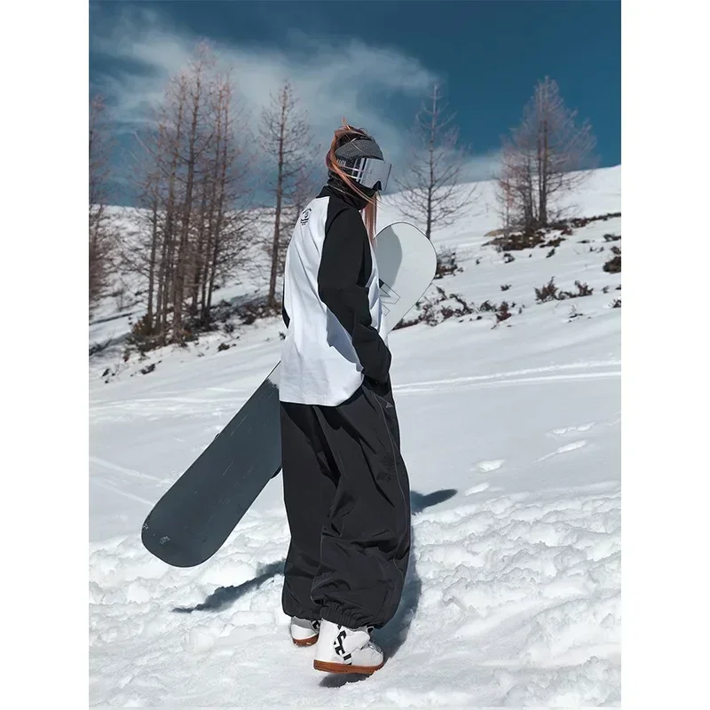Herren Damen Single Board Skihose Wasserdicht Loose Fit Trainingshose Verschleißfeste professionelle Double Board Snowboardhose