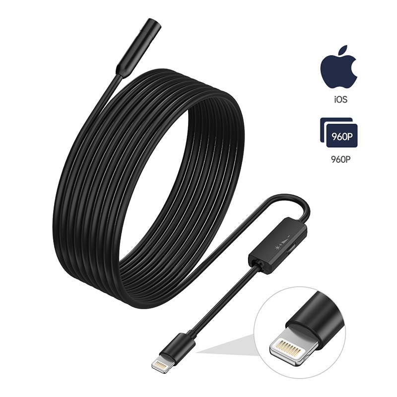 960P 5.5mm/8mm Endoscope Borescope Camera IP68 WP for iPhone iPad Android 6/8LED Hook Magnet Video Photo Inspection Accessories