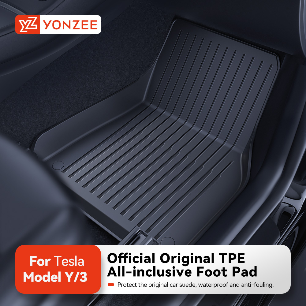 Автомобильные коврики YZ TPE для Tesla Model 3 Y Highland Juniper 2019-2025, комплект ковриков для багажа Four Seasons, водонепроницаемый противоскользящий коврик для багажника