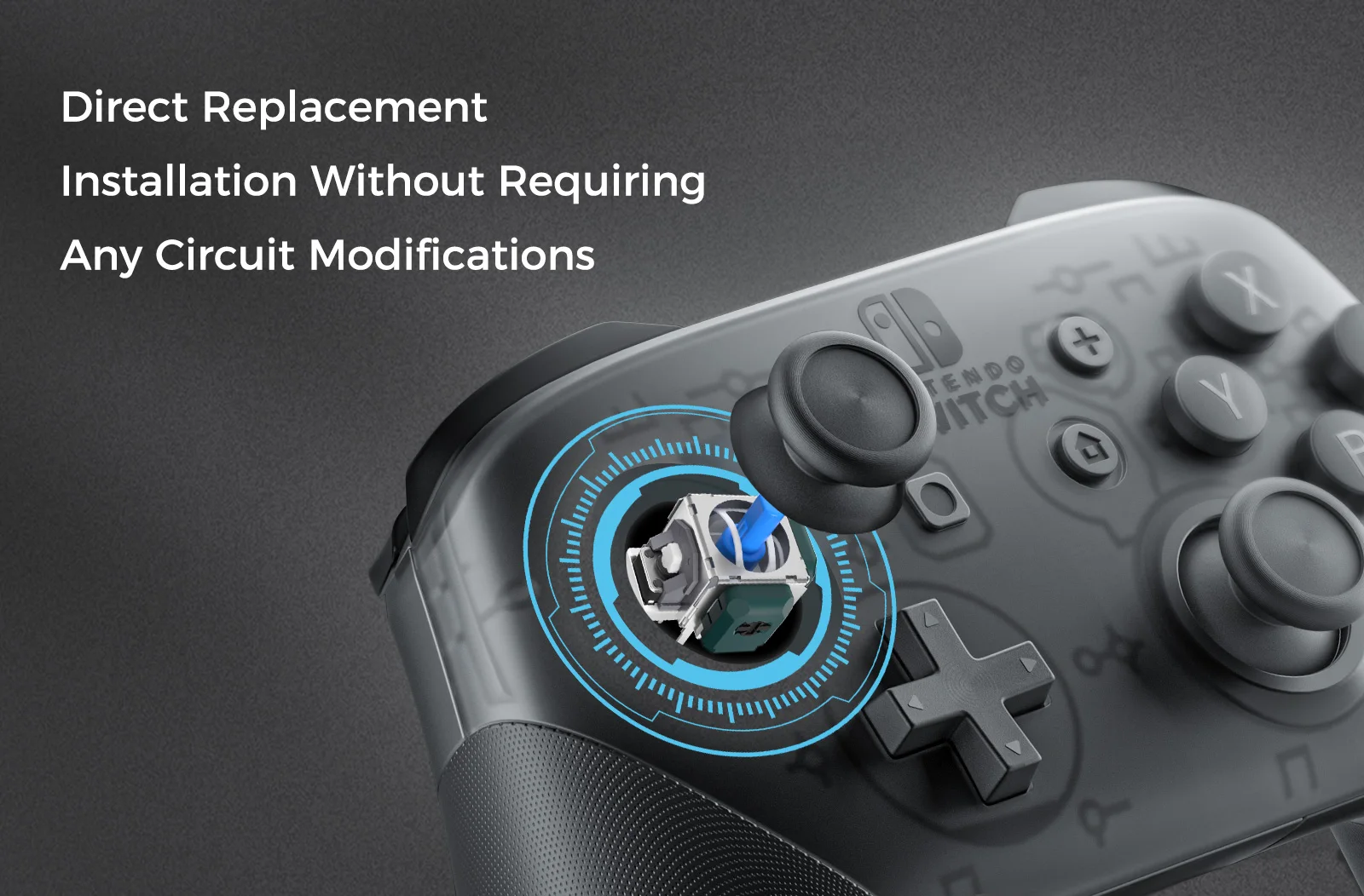 HALLPI × AKNES TMR Electromagnetic Anti-Drift Joystick for PS4 Xbox Series Switch Pro PS5 Controller Repair Replacement