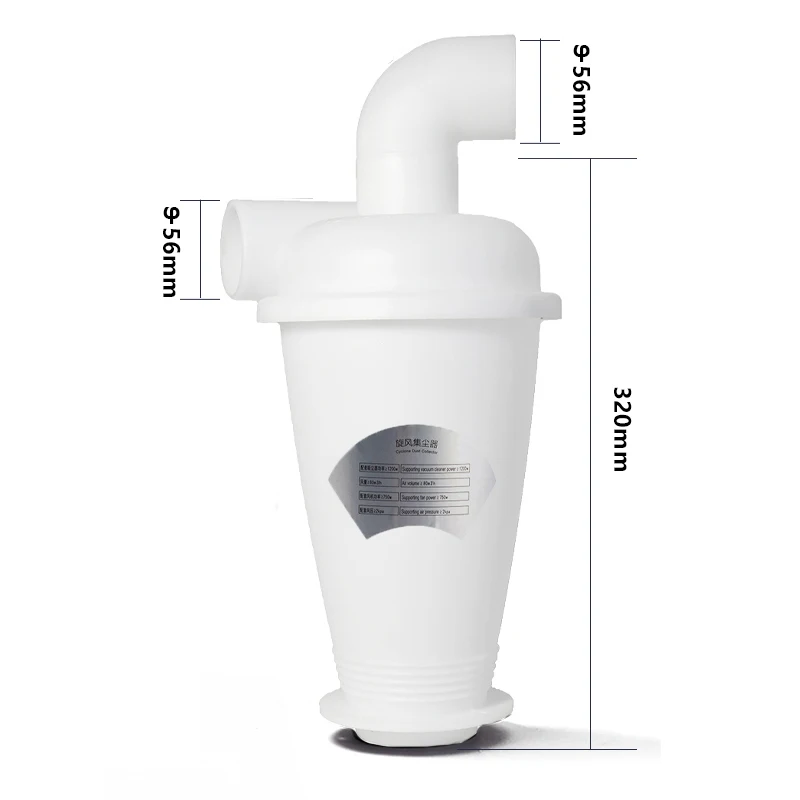 Cyklon do odkurzacza Cyklonowy odpylacz DIY z turbodoładowaniem Filtr do obróbki drewna Przemysłowy cyklonowy separator kolektorowy
