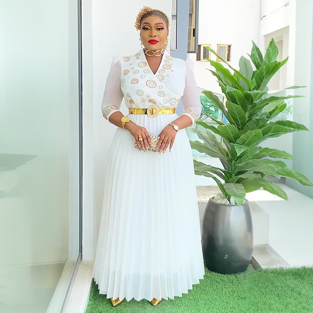 Robes de soirée africaines grande taille pour femmes, nouvelle mode Dashiki Ankara, robe de soirée de mariage élégante, robe Maxi musulmane turque, 2025