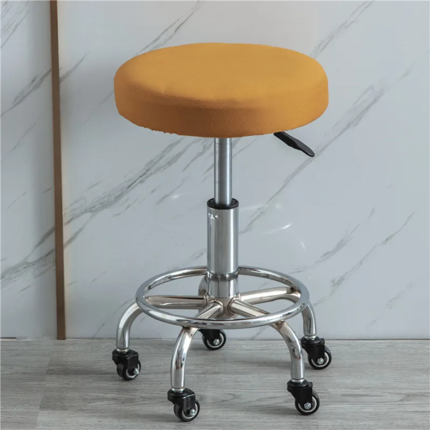 Upgrade Your Office Chair with Stylish, Soft, and Comfortable Elastic Spandex Stretchable Seat Protectors - Slipcover for Stool,