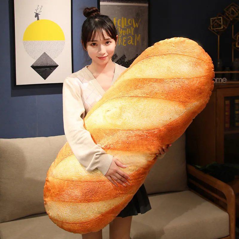 프랑스 빵 플러시 베개 인쇄 이미지 음식 플러시 Peluche 파티 소품 장식 잠자는 동반자 남자 선물