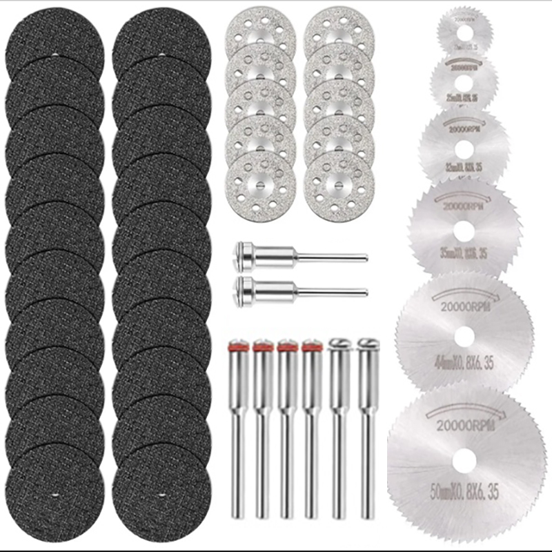 Discos de corte de diamante, juego de hojas de sierra Hss de Metal, herramienta de corte, hojas de sierra para cortador de Metal Dremel, herramientas manuales eléctricas de 22-50mm, 5-60 Uds.