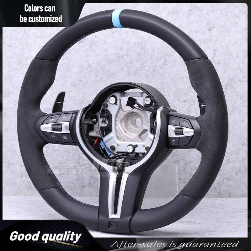 The Steering Wheel Suitable For Bmw F30 F10 F31 F20 E60 E90 Is Made Of Alcantara Material And Sports Steering Car Accessories