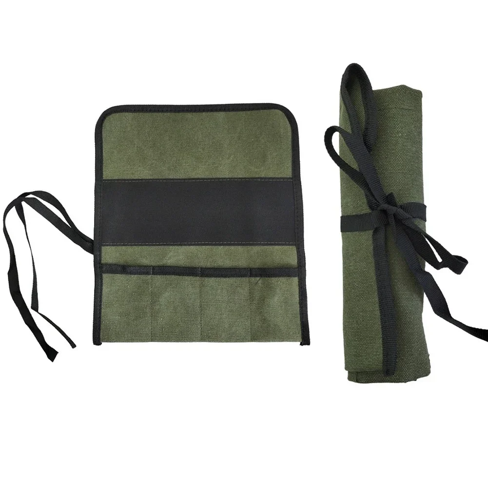 Borsa per attrezzi arrotolabile multiuso resistente Custodia in tessuto Oxford per chiavi Cacciaviti Trapani Parti di attrezzi da giardino appese