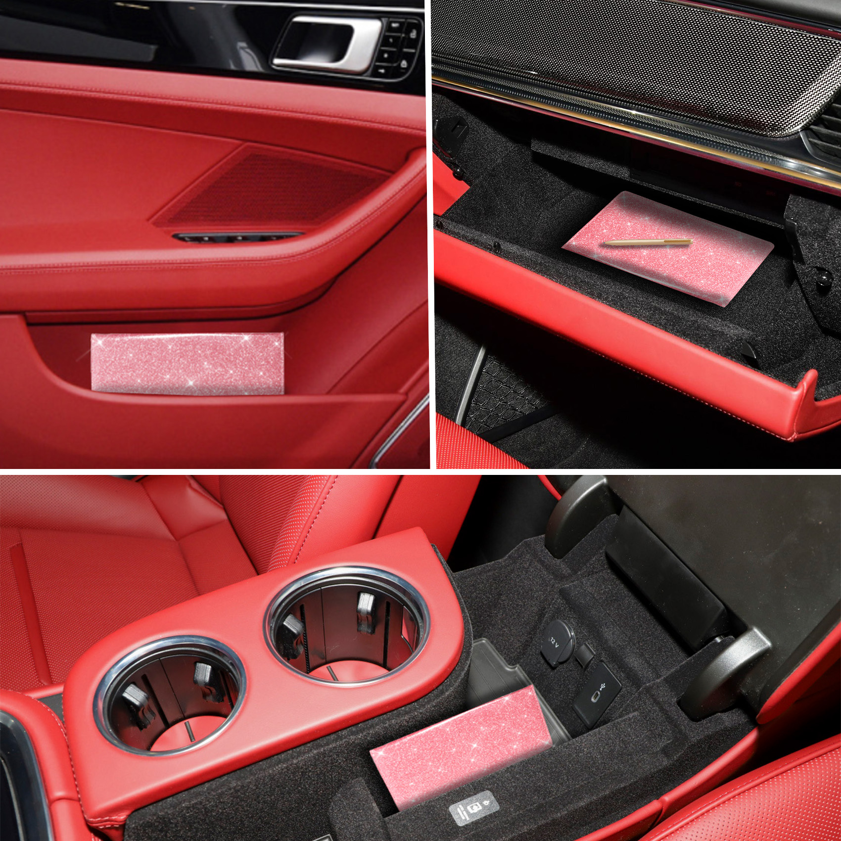 Car Registration and Insurance Card Holder, Vehicle License Document Glove Box Compartment Organizer