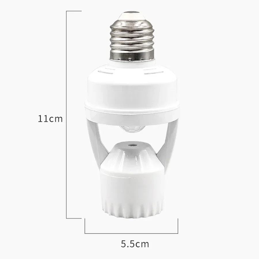 Portalámparas con Sensor de movimiento inteligente E27, adaptador de Sensor de inducción PIR, convertidor de Base de lámpara, interruptor LED automático AC 110V 220V