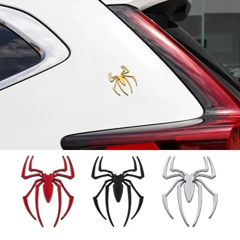 Universele 3D Metalen Auto Stickers Spider Auto Logo Chrome Badge Auto Emblem Decal Auto Styling Decoratie Auto Exterieur Accessoires