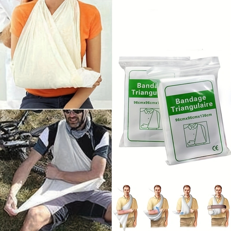 1 PC First Aid Kit ผ้าพันแผลทางการแพทย์ Fracture Fixation สามเหลี่ยม First Aid BANDAGE ฉุกเฉิน Camping อุปกรณ์เสริม