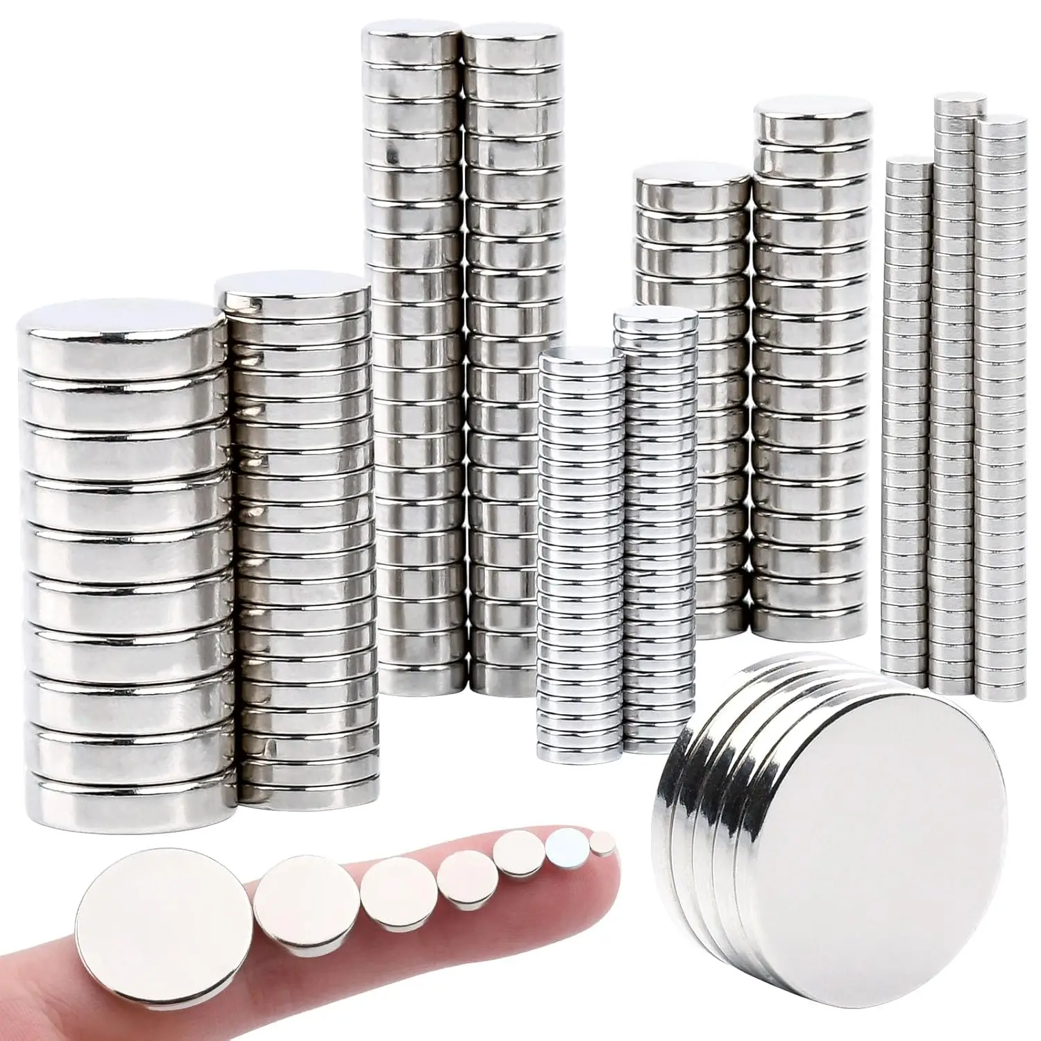 Super Strong Round Magnets Powerful Magnets for Fridge, DIY, Building, Scientific, Craft, and Office Magnets