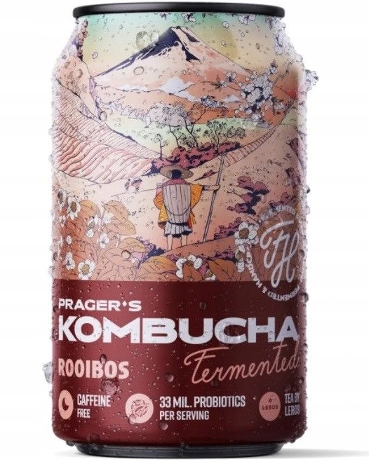 Kohlensäurehaltiges Rooibos-Getränk 330 ml – Prager's Kombucha