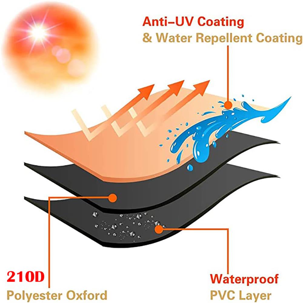 BBQ Cover Outdoor Dust Waterproof Weber Heavy Duty Grill Cover Rain Protective Outdoor Barbecue Cover Round