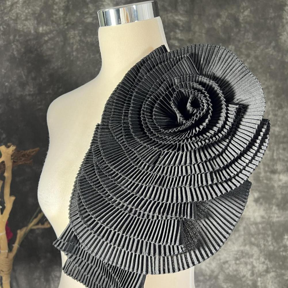 Corsage 3D Blume Applikation mehrschichtige Plissee Pullover Kleid Bluse Dekor DIY Nähte Patch Hochzeit Party Schulter Kragen