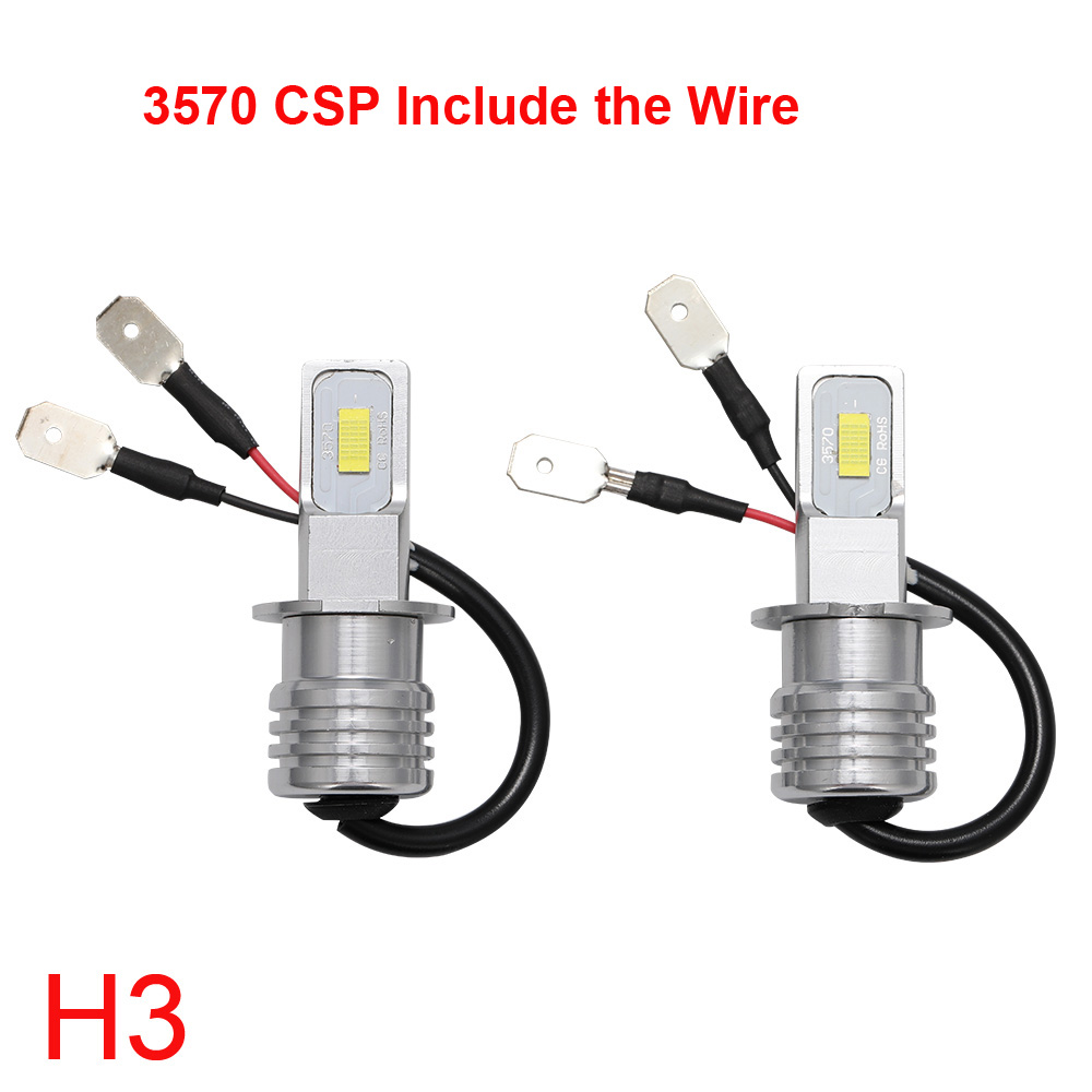 Ampoules de phares LED H7, 2 pièces, SH1 H3 H11 H4 H6 20000LM 12V 6000K, Kit de phares LED automatiques, Conversion IP68, faisceau Hi/Lo, lumière de conduite