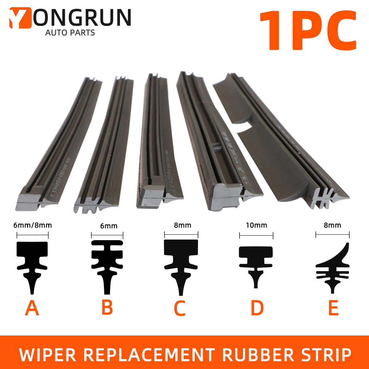 Tiras de borracha para limpador de carro, peças de reposição para lâmina de limpador, todos os tipos de estações, lâminas de limpador de para-brisa, acessórios macios para carro