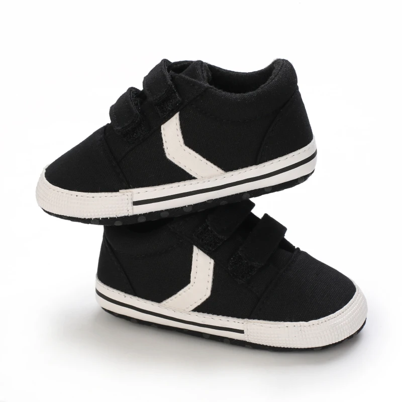 ร้อนขายรองเท้าเด็กคลาสสิกรองเท้า Soft Sole ทารกแรกเกิด Casual แฟชั่นกีฬารองเท้าเด็กทารกรองเท้าเด็กวัยหัดเดินสีทึบแถบรองเท้า Crib