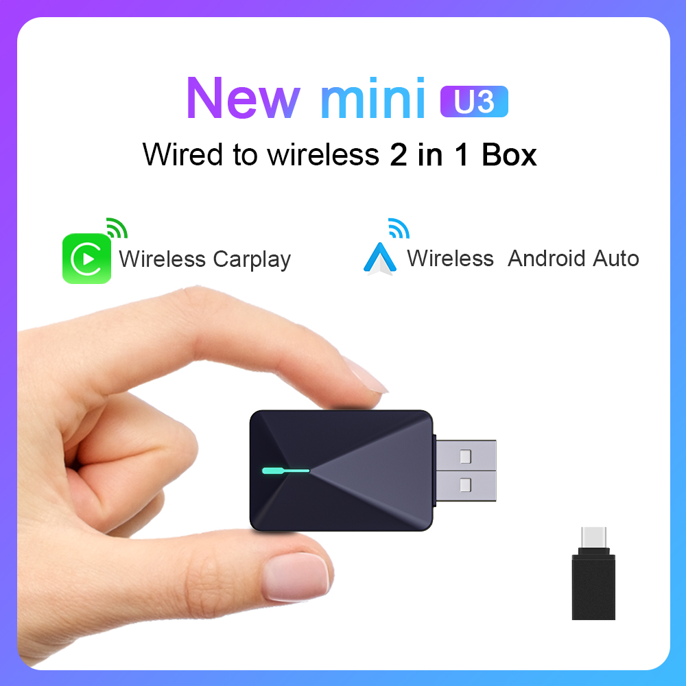 Новый смарт-бокс Mini U3 для Kia беспроводной carplay Android Auto plug and play OTA онлайн-обновление Bluetooth WIFI Auto Connect