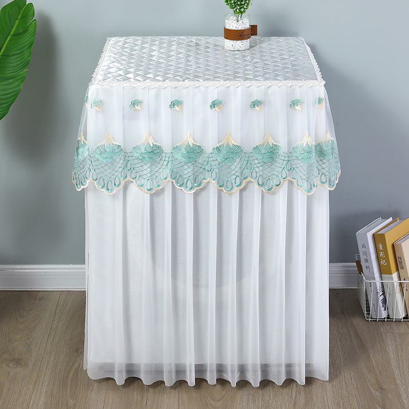 Sarung Mesin cuci, renda pelindung matahari tahan air penutup mesin cuci sisi terbuka 8kg 10kg Universal Penuh