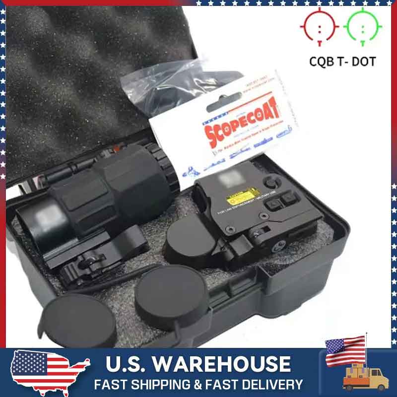 558+G33 Holographic Reflex Sight Red Dot Optic Sight with G33 3X Magnifier Combo Built-in Flip QD Mount