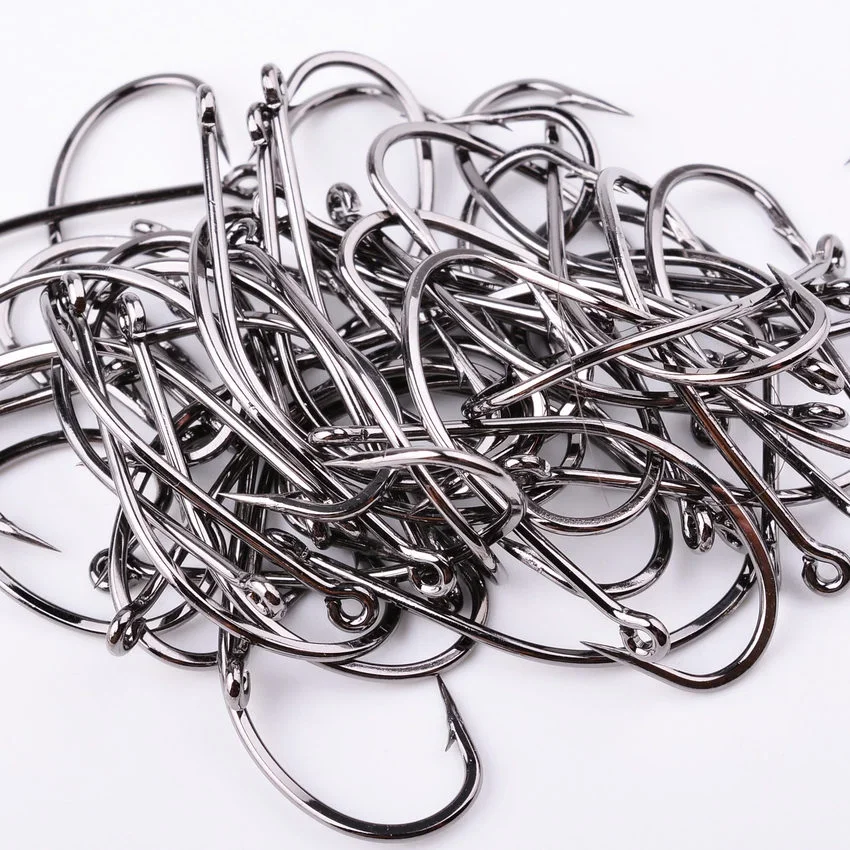 Bộ 50 10 Chiếc Thép Carbon Lưỡi Hiệu Quả Thép Gai Cá Chép Fishhooks Có Lỗ Jig Cá Chép Câu Cá Móc con Sâu Pesca Giải Quyết