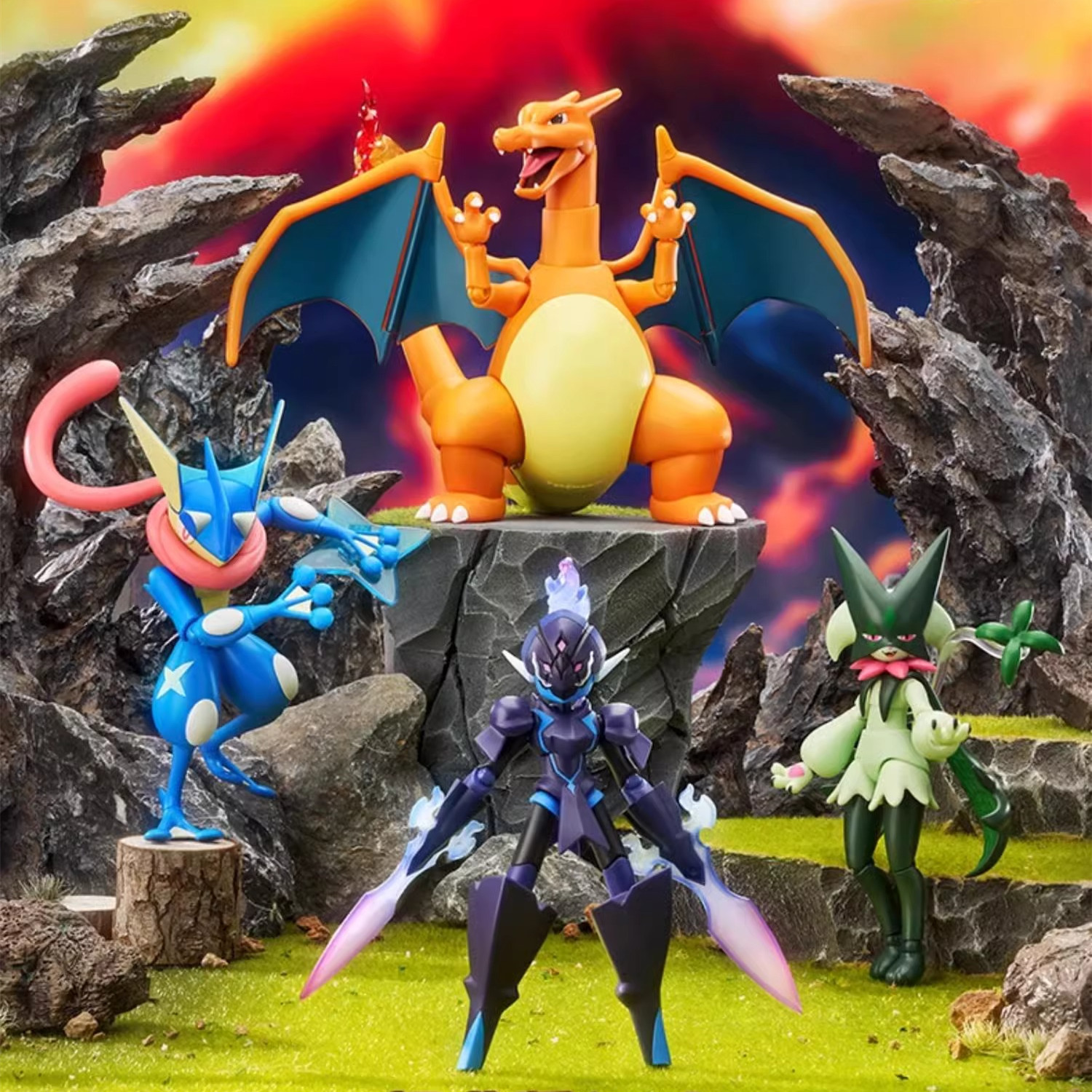 Pokemon Figuur Bouwsteen Pikachu Charizard Greninja Anime Assembleren Speelgoed Model Collectie Elf Speelgoed Kind Cadeau