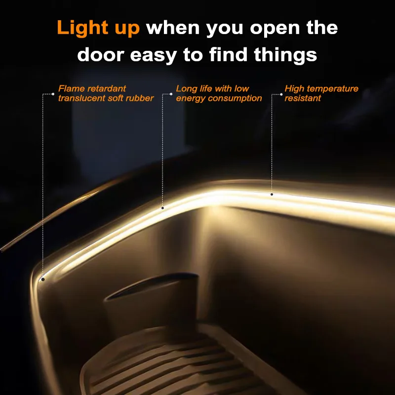 BLALIONFrunk สดใส LED Strip ดัดแปลง Ambient Light สําหรับ Tesla รุ่น 3 Y S 5M กันน้ํายืดหยุ่นบรรยากาศโคมไฟ비