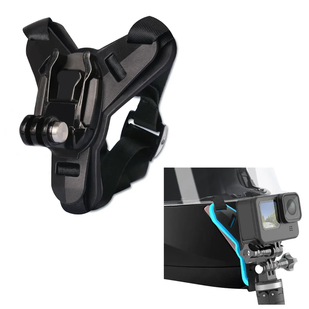 Soporte de barbilla para casco de motocicleta GoPro 11 10 9 8 7 6, soporte para cámara deportiva de acción, soporte para motocicleta para accesorio Insta360 DJI