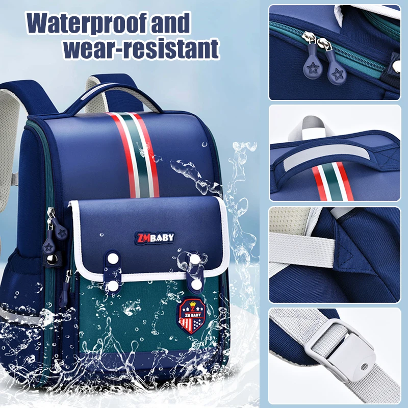 Estilo britânico saco de escola primária leve mochila do menino saco de escola primária saco das crianças para meninas proteção da coluna crianças