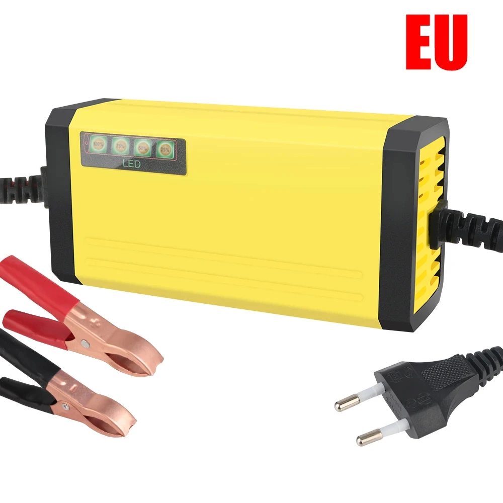 Ładowarka samochodowa 12V 2A Ładowarka naprawcza 220V Power Puls Ładowarka do akumulatorów kwasowo-ołowiowych na mokro i sucho Wyświetlacz LED Ładowarka do akumulatorów samochodowych
