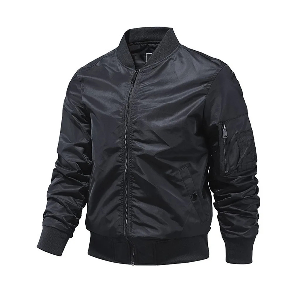 Einfarbig Bomber Jacke Männer Mode Aviator Baseball Jacke Neue In Outer Frühling Herbst Ropa Hombre Jacken Für Männer S-5XL