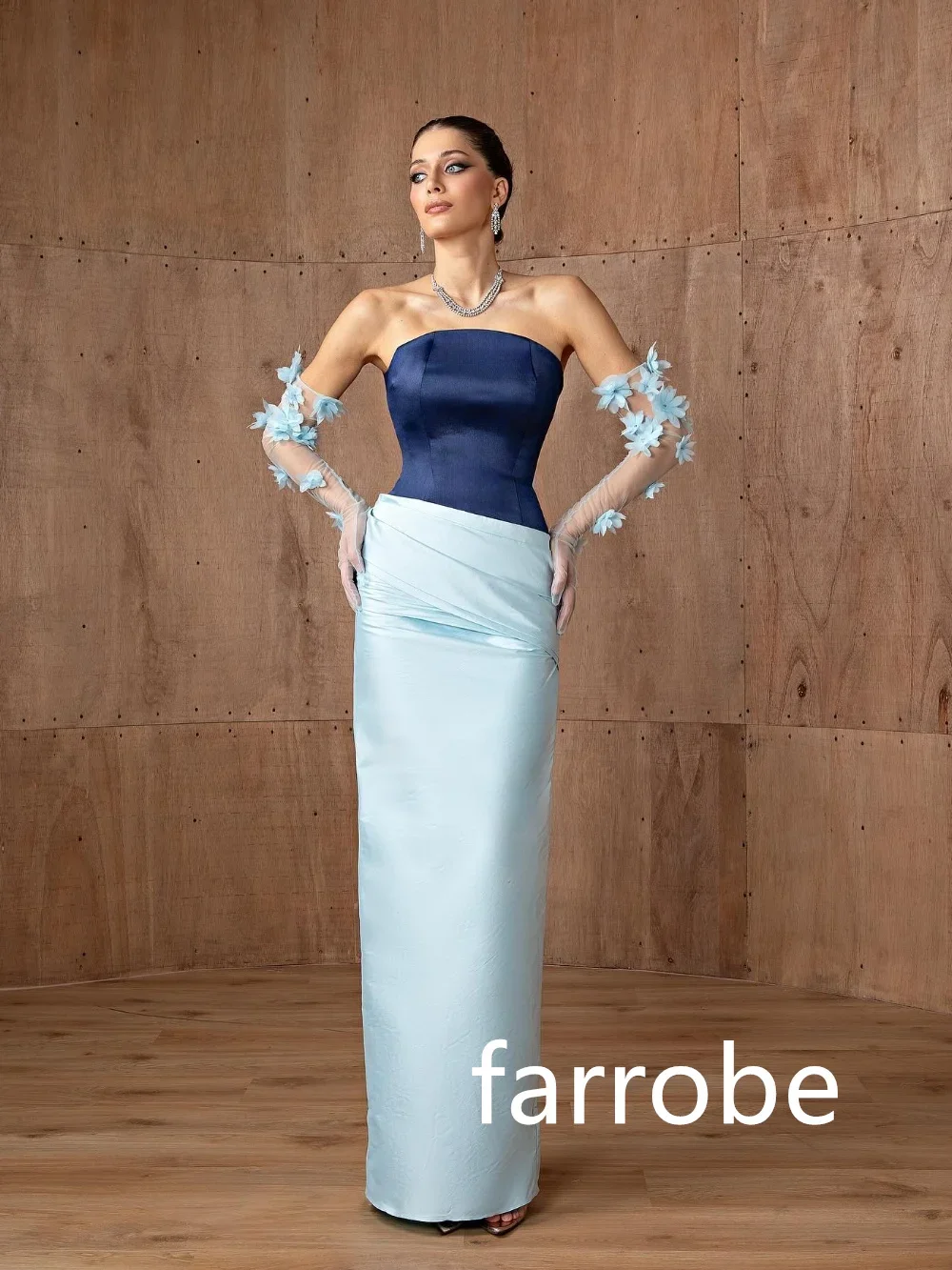 ที่กําหนดเองซับซ้อน JERSEY Pleat A-Line Strapless MIDI ชุด Bespoke โอกาสชุดคลาสสิกประณีตสไตล์โมเดิร์น Pastrol