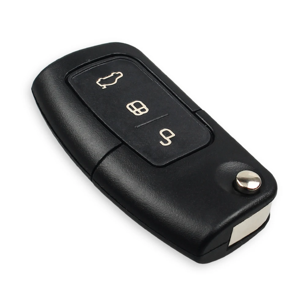 KEYYOU ASK 433MHz Pilot zdalnego sterowania z chipem 4D63/4D60 do Ford Focus 3 Mondeo C Max S Max Galaxy Fiesta, obudowa z ostrzem HU101 / FO21, 3 przyciski
