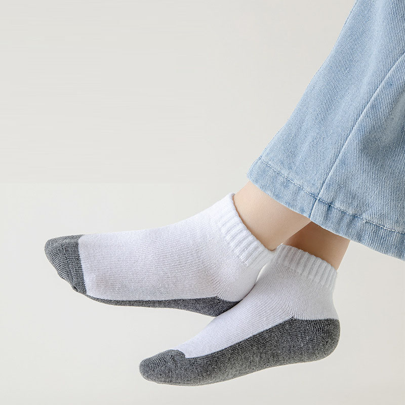 5 par/lote 2023 nuevos calcetines de verano para niños calcetines de algodón para niños moda negro blanco gris para 1-12 años adolescente estudiante bebé niña niño calcetines