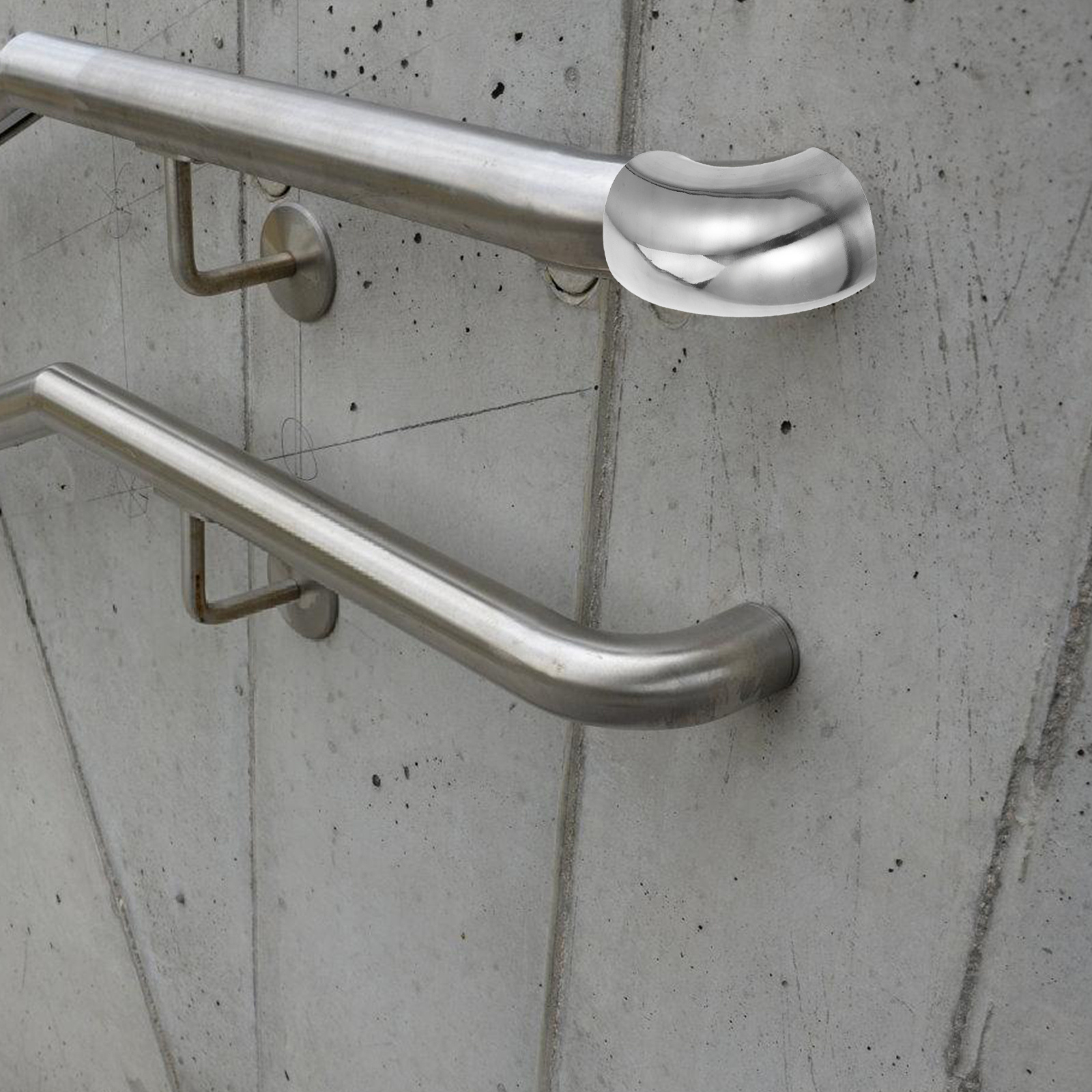 Stainless Steel Hand Rail Elbow Fitting 90 Degree Round Pipe Connector For Staircase Handrail Joints Metal Rail Elbow