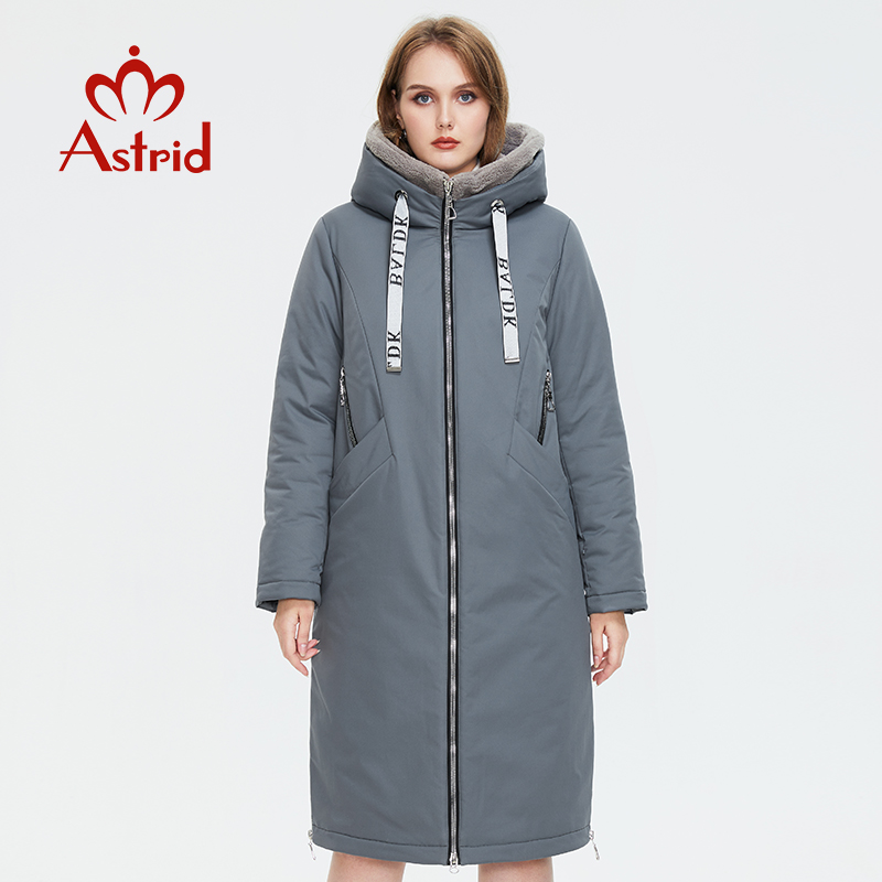 Astrid Damen-Winterparka, lang, lässig, mit Kapuze, Fell, Nerz, Daunen, minimalistischer Stil, Jacken für Damen, Mantel, Parkas in Übergröße, AT-10089