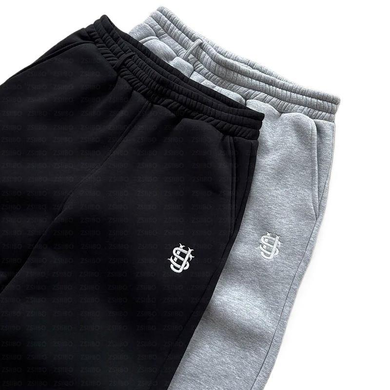 Y2K-pantalones de chándal holgados con bordado etiquetado, pantalones de pierna ancha con pierna abierta, pantalones rectos con bolsillo a la moda para parejas, Sudadera con capucha para hombre