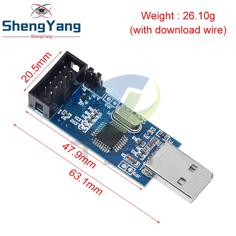 TZT 1 Uds USBASP USBISP AVR programador USB ISP USB ASP ATMEGA8 ATMEGA128 soporte Win7 64