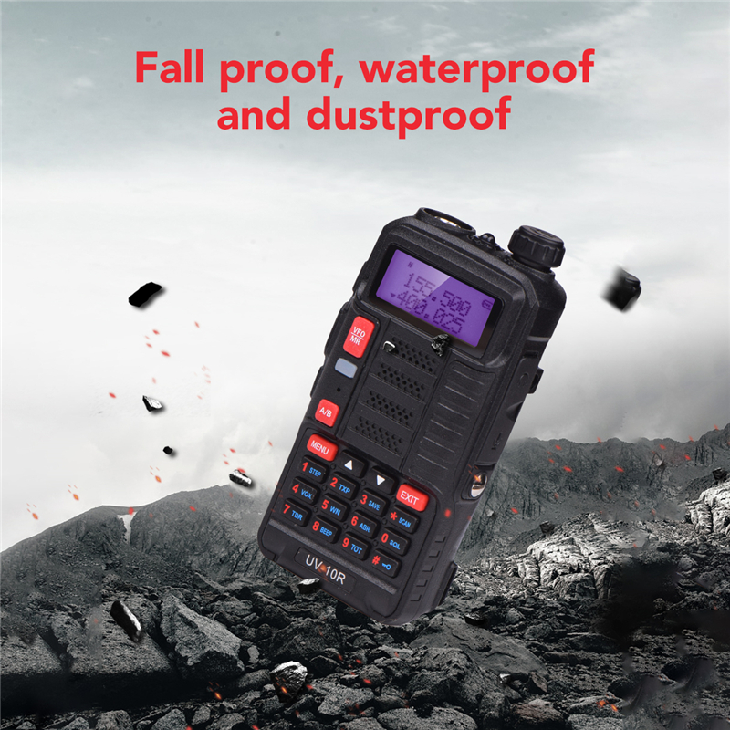 2 SZTUK Baofeng UV 10R Profesjonalne walkie talkie o dużej mocy Dwuzakresowy 2-drożny CB Ham Radio hf Transceiver VHF UHF BF UV-10R Nowy