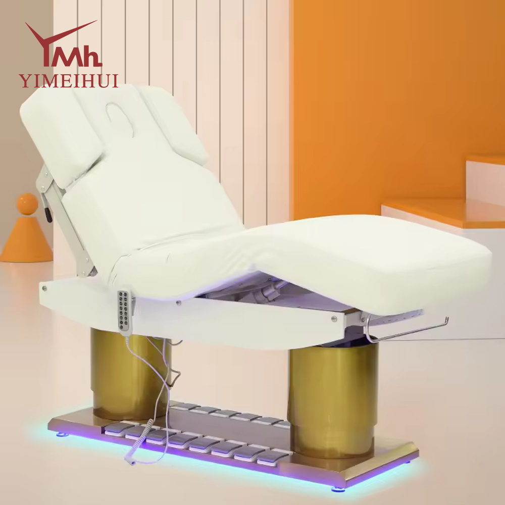 Multi-function Spa Shop Salon Furniture Modern Folding Electric Salon Metal Facial Beauty Massage Bed