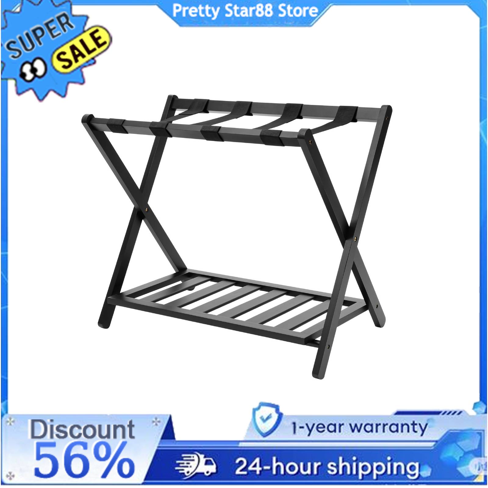 Faltbarer, platzsparender, doppels chich tiger Gepäckträger für das Schlafzimmer und das Gästezimmer