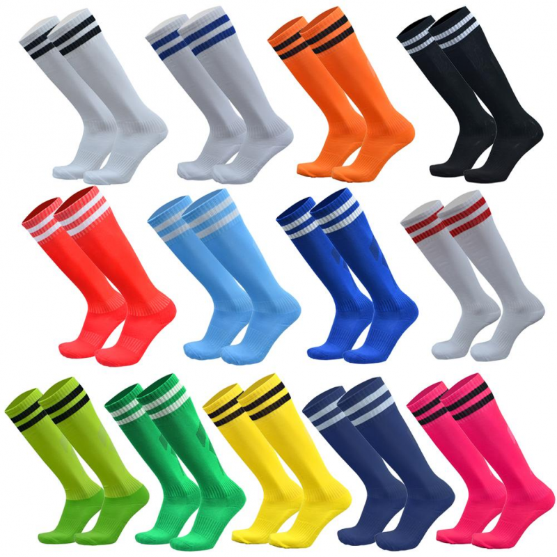 1 par de calcetines deportivos de fútbol hasta la rodilla de algodón y LICRA, mallas para niños, medias de fútbol, béisbol, tobillo, calcetines para adultos y niños