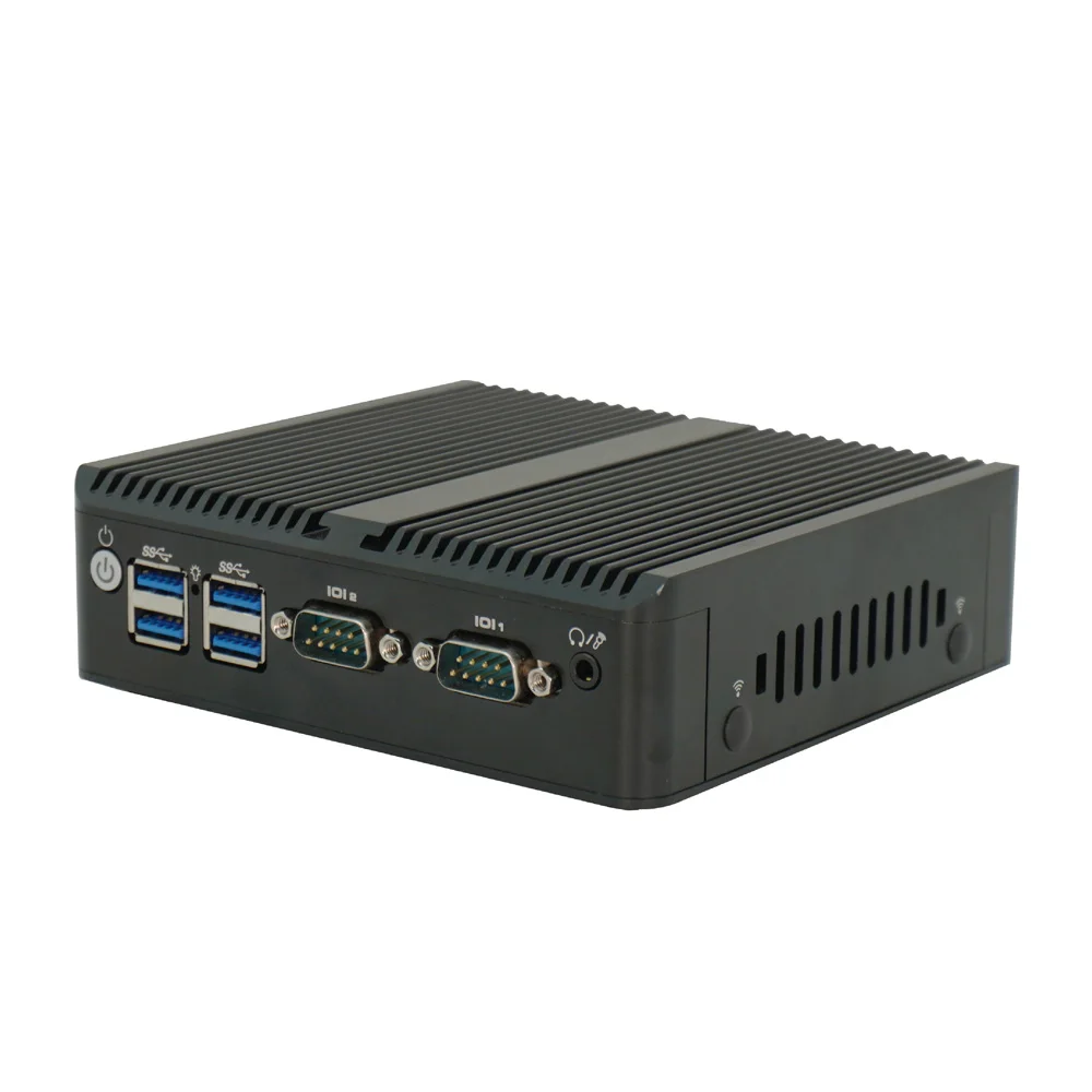 Mini PC industriale senza ventola j6412 j4125 12a generazione N100 N150 2 * LAN RS232 HD VGA Win10/11 Linux Ubuntu WIFI Computer desktop PC domestico