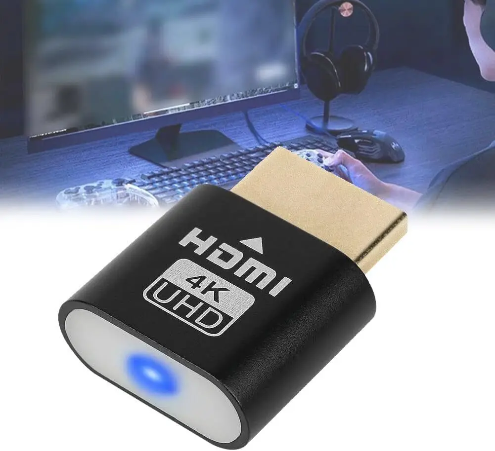 Dispositivo de deception de tarjeta gráfica HDMI, pantalla Virtual DP, adaptador de pantalla inalámbrica de alta resolución, estudio de juegos, carga falsa VGA