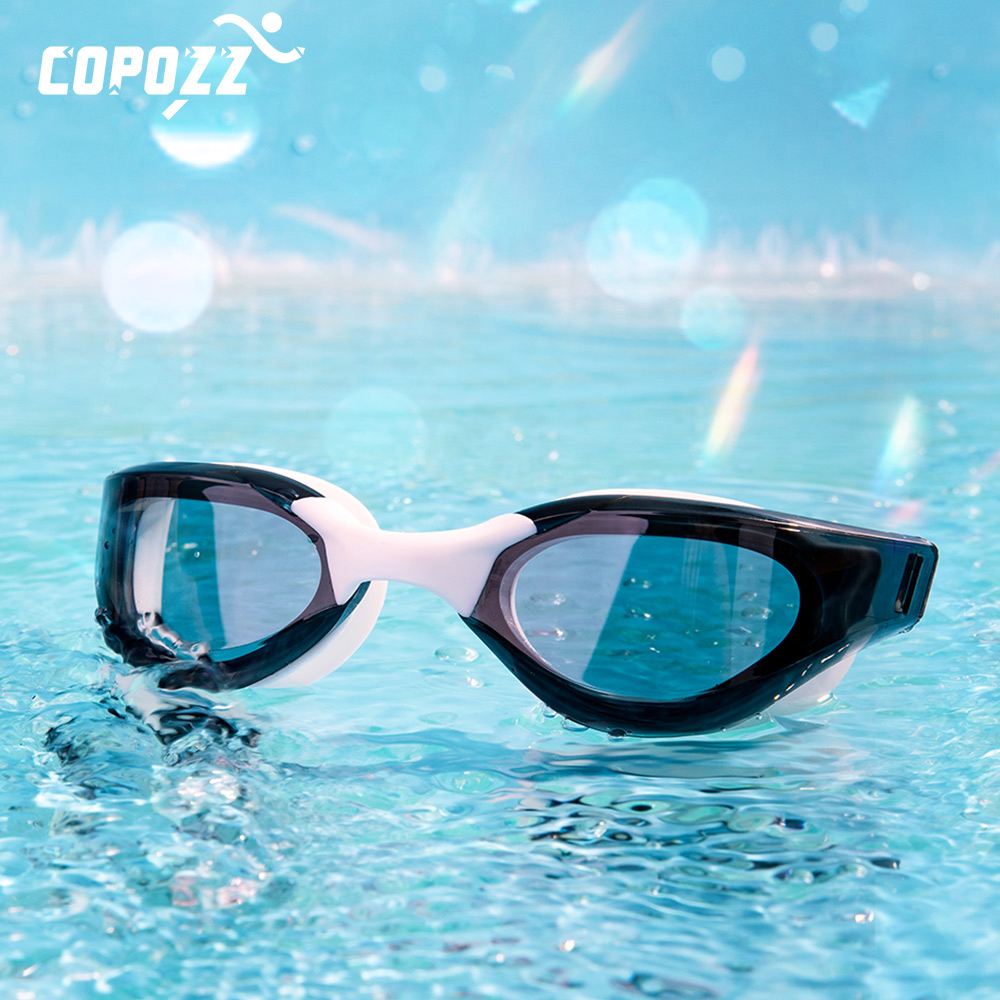 COPOZZ プロフェッショナル防水メッキクリアダブル曇り止め水泳メガネ抗 UV 男性女性眼鏡水泳ゴーグルケース付き
