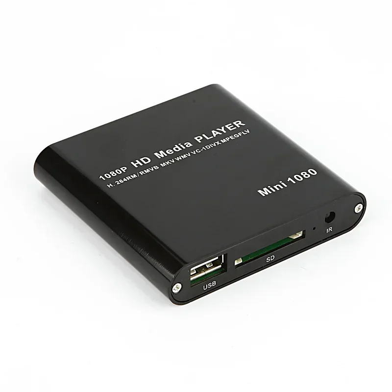 MKV H.264 HDD Multimedia Player Full HD 1080P USB External Media Player TV Box With SD Media Support RMVB WMV HDD Player K19