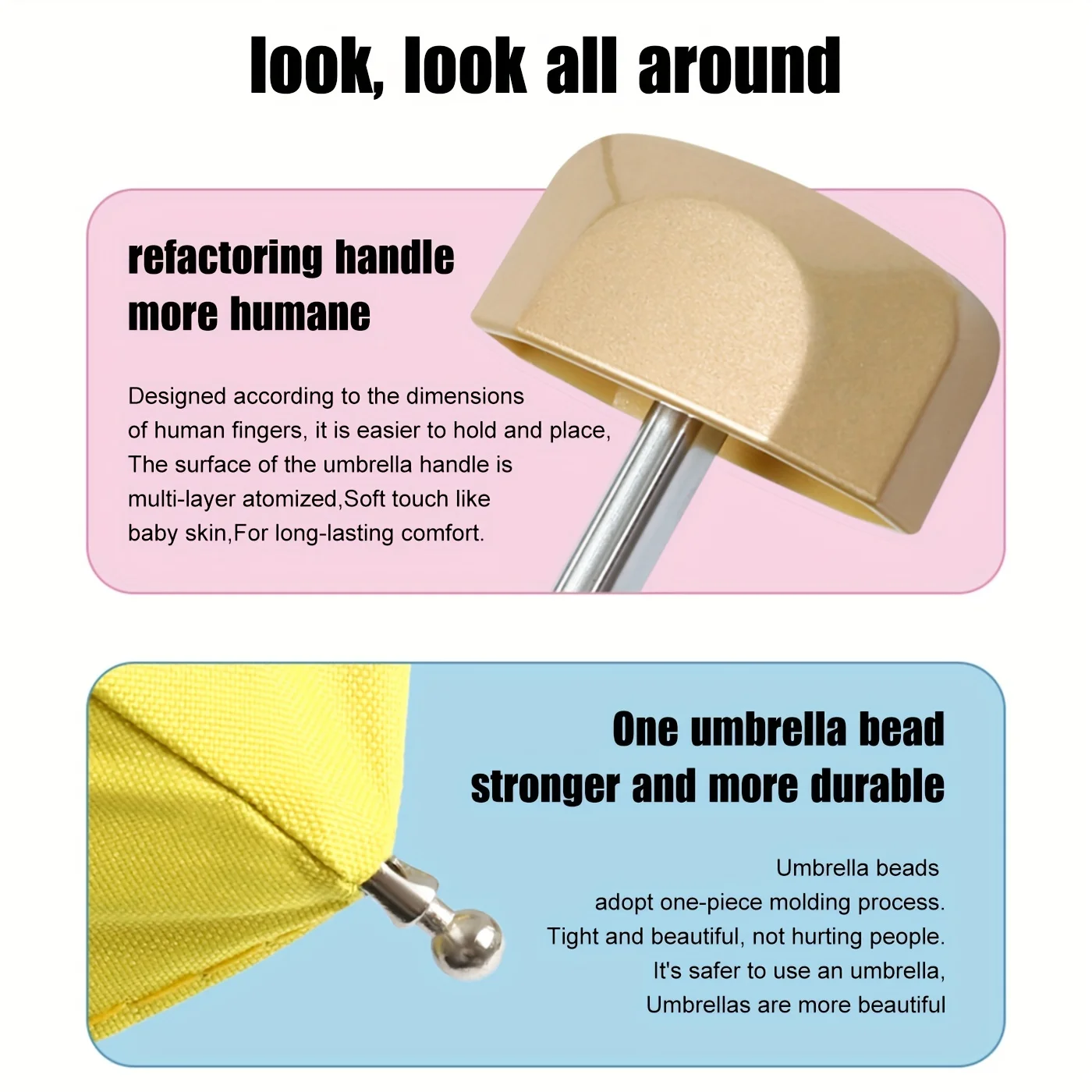 UV保護付きミニ傘,超軽量,折りたたみ式,5つ折り,屋外用